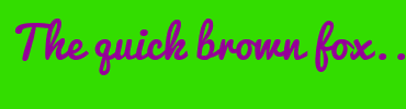 Image with Font Color 950097 and Background Color 33DD00